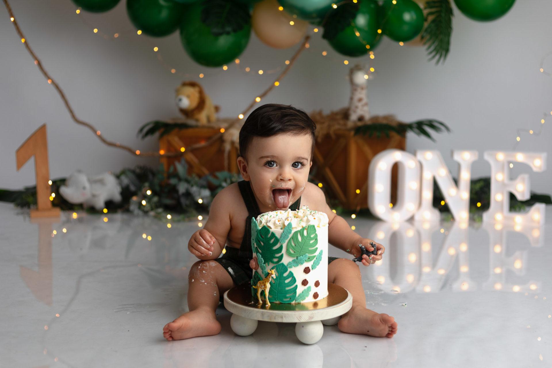 photographe bébé smash cake anniversaire - ile-de-France