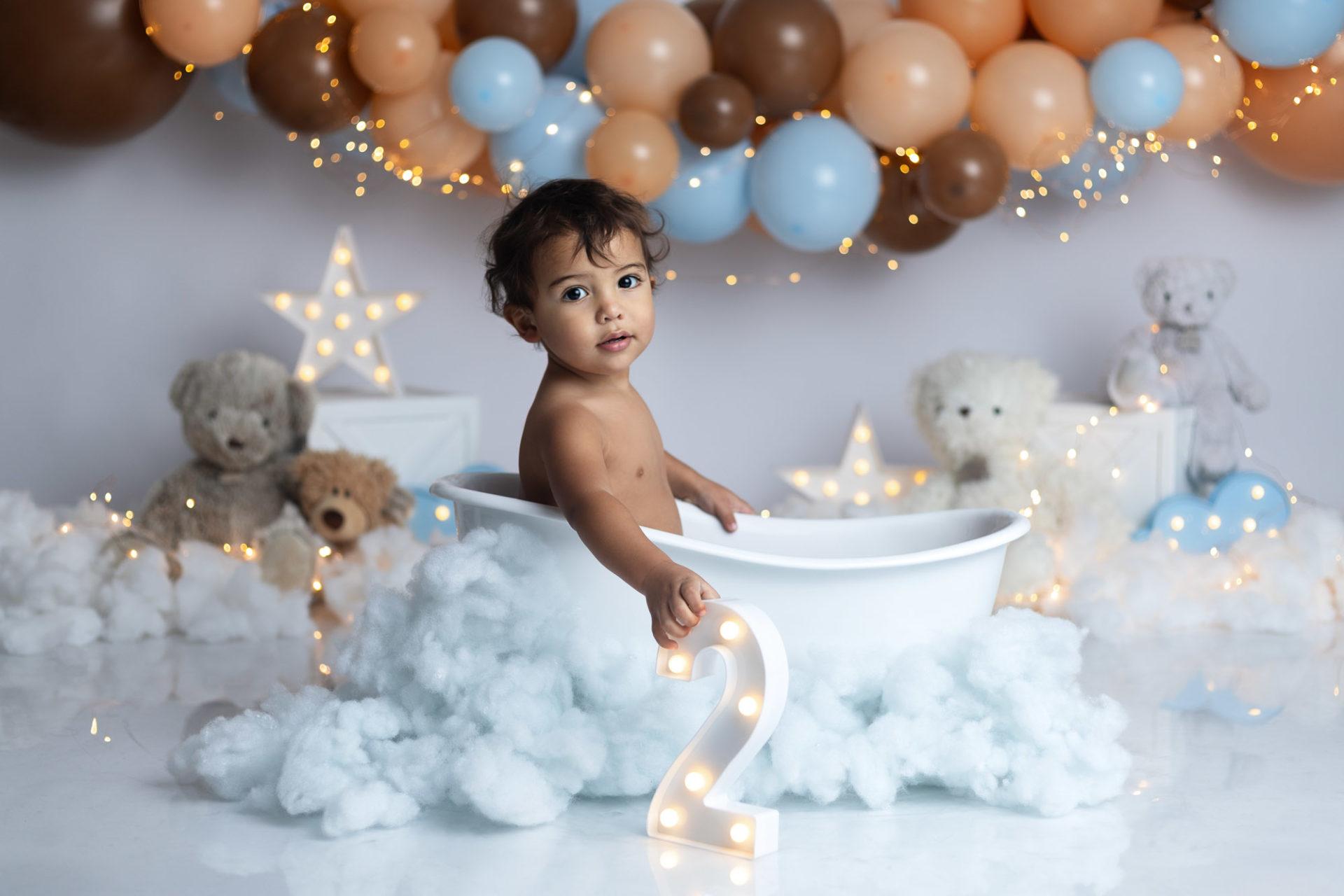 photographe bébé smash cake gateau anniversaire - neuilly-sur-marne