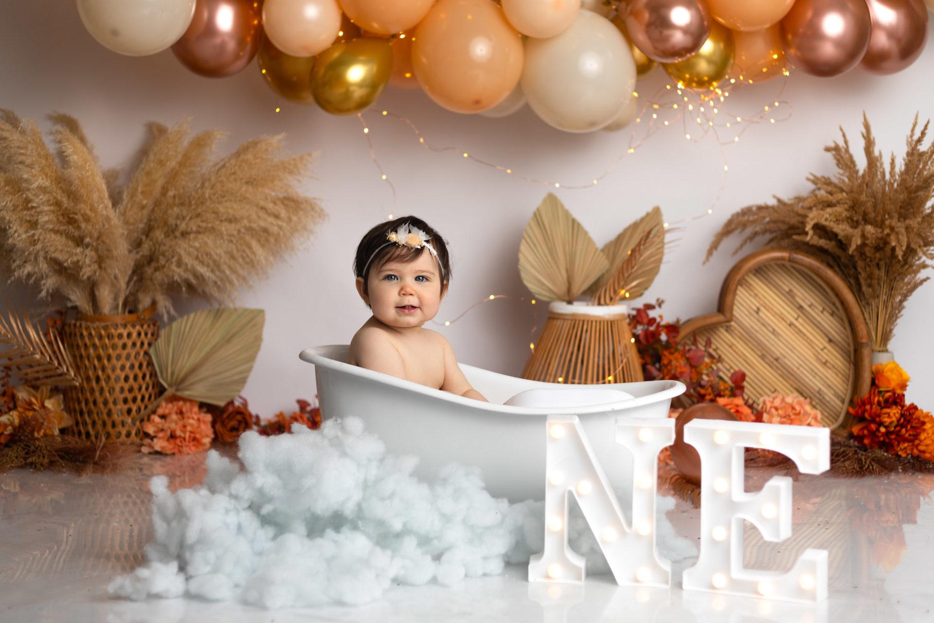 photographe bébé smash cake bohème - neuilly-sur-marne