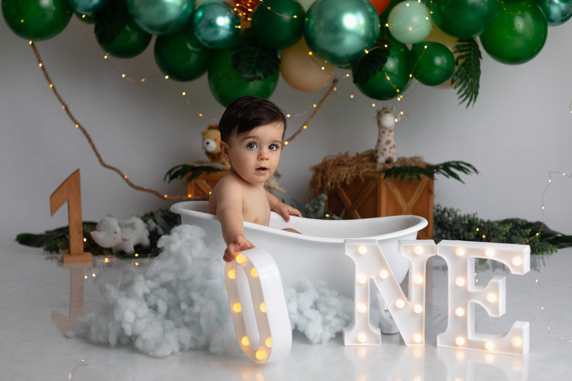 photographe bébé smash cake baignoire - neuilly-sur-marne - idf
