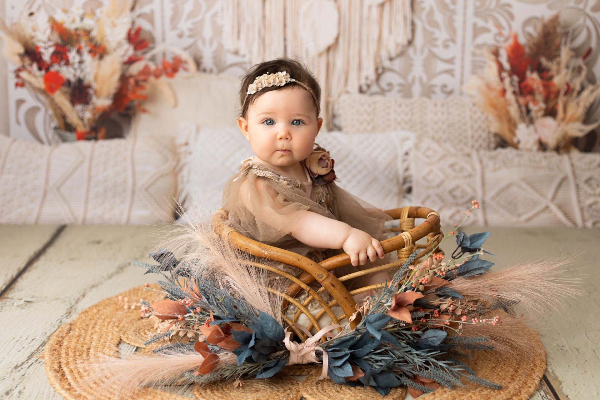 photographe bébé décor bohème - neuilly-sur-marne