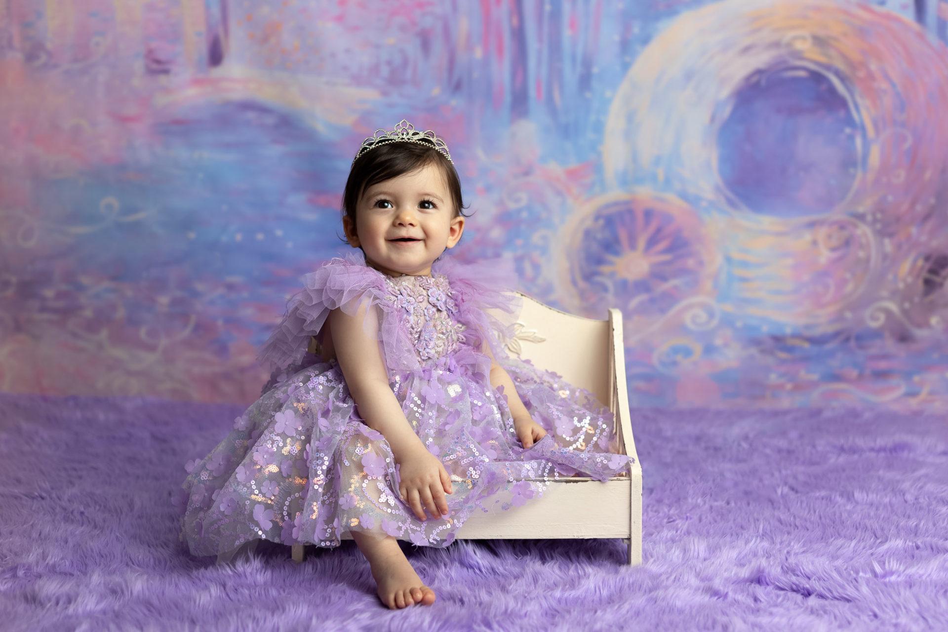 séance photo bébé en studio princesse - photographe enfant à neuilly sur marne
